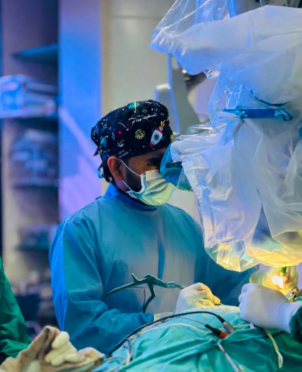 Dr. Anish Isapure performing spine surgery in Miraj Maharashtra